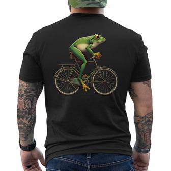 With Frosch Fährt Fahrrad Motif T-Shirt mit Rückendruck - Geschenkecke