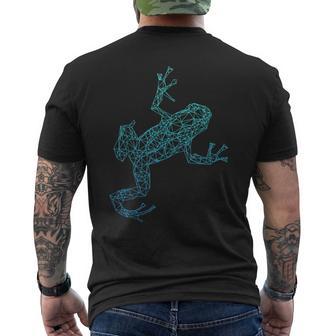 Frosch Pfeilgiftfrosch Grafik Blau Tiere T-Shirt mit Rückendruck - Seseable