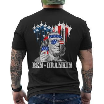 4Th Of July Ben Drankin Patriotic Men's T-shirt Back Print - Monsterry AU