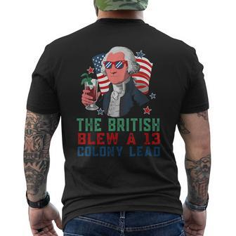 4Th Of July The British Blew A Thirn Colony Lead Men's T-shirt Back Print - Monsterry