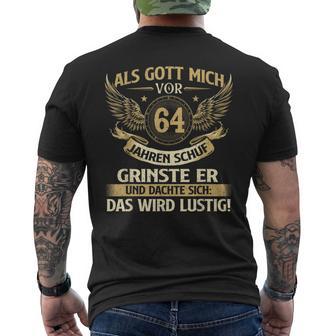 Als Gott Michor 64 Jahren Schuf Birthday T-Shirt mit Rückendruck - Geschenkecke