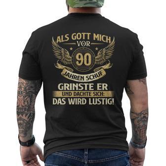 Als Gott Michor 90 Jahren Schuf Birthday T-Shirt mit Rückendruck - Geschenkecke