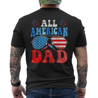 All American Dad 4Th Of July Patriotic Matching Father Men's T-shirt Back Print - Monsterry CA