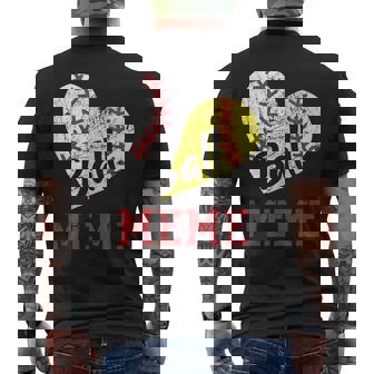 Ball Meme Softball Baseball Meme Men's T-shirt Back Print - Monsterry