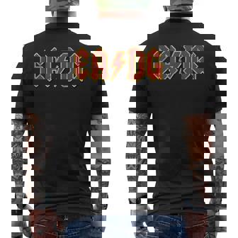 Bassist E A D G Bass Strings Satire Men's T-shirt Back Print - Thegiftio UK