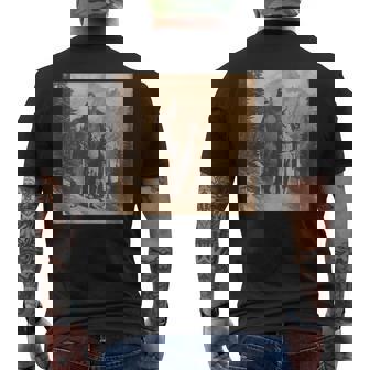 Bigfoot Photo Vintage Hiking Sasquatch Bigfoot Fans Men's T-shirt Back Print | Seseable CA