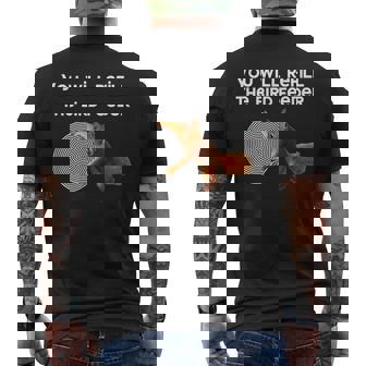 Bird Feeder Is Empty Nutty Hypnotic Squirrel Men's T-shirt Back Print - Monsterry