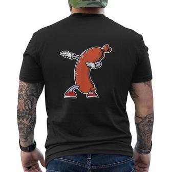 Bratwurst Wurst Sausage Red Hot Dog Dabbing T-Shirt mit Rückendruck - Geschenkecke