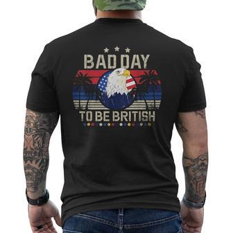 British 4Th Of July Quote Bad Day To Be British Men's T-shirt Back Print - Monsterry UK