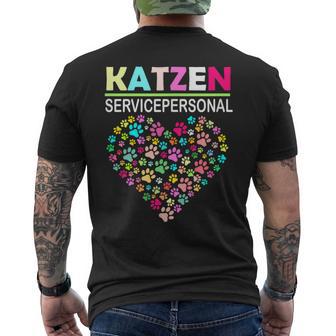 Cat Service Personnel Cat Pet Cat Love T-Shirt mit Rückendruck - Geschenkecke