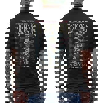 Cowboy Cat Vintage Western Meowdy Partner Cat Dad Men's T-shirt Back Print - Monsterry