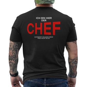 Manager Ich Bin Hier Der Chef T-Shirt mit Rückendruck - Geschenkecke