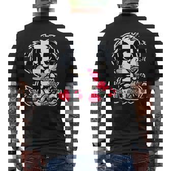 Funny Dog Eat Strawberries Cool Strawberries For Dogs Premium Men's Back Print T-Shirt - Monsterry