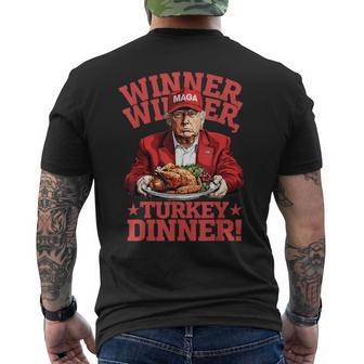 Donald Trump Winner Winner Turkey Dinner Thanksgiving Men's T-shirt Back Print - Thegiftio UK