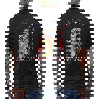 Drinking Trump Make 4Th Of July Great Again Us Flag Men's T-shirt Back Print - Monsterry