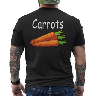 Family Matching Halloween Costumes Peas And Carrots Men's T-shirt Back Print - Monsterry