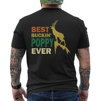 Fathers Day Hunting Best Buckin Poppy Ever Grandpa Men's T-shirt Back Print - Monsterry AU