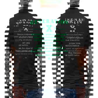 Gen X 1965 1980 Generation X Be True Fafo Saying Men's T-shirt Back Print - Thegiftio UK