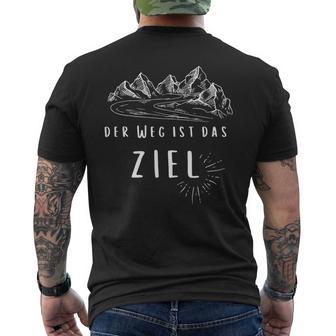 Idea For Hiking Der Weg Ist Das Ziel T-Shirt mit Rückendruck - Geschenkecke