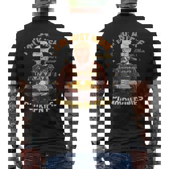 I'm Just Here For Pumpkin Pies Trump Thanksgiving Maga Men's T-shirt Back Print - Thegiftio UK