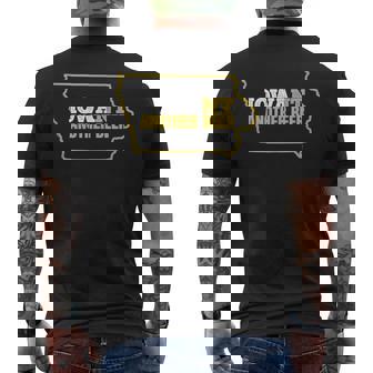 Iowa Beer -Distressed Iowa State Map T Men's T-shirt Back Print - Monsterry