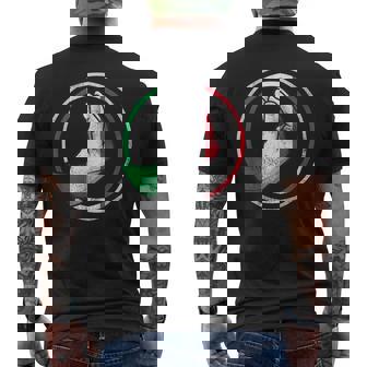 Italy Hand Gesture Italian Flag Men's T-shirt Back Print - Thegiftio