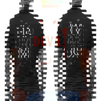 Lazy Easy Im A Devil Costume For Diy Halloween Party Men's T-shirt Back Print - Seseable