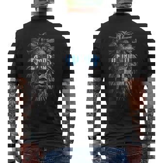 Lion Lovers Wearing Glasses Retro Vintage Style Men's T-shirt Back Print | Seseable UK