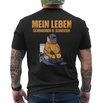 Mein Leben Sweat Und Scheißen Welder Slogan T-Shirt mit Rückendruck - Geschenkecke