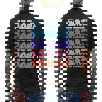 Modern Repetitive Text First Name Emma T-shirt da uomo con stampa posteriore - Novitaregali