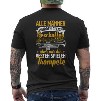 Musician Die Beste Spielen Trumpet T-Shirt mit Rückendruck - Geschenkecke