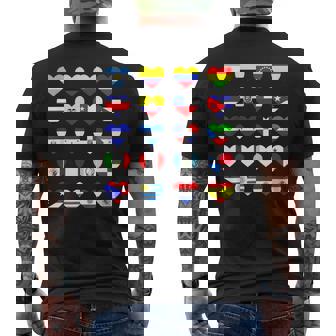 Hispanic Heritage Month Spanish Speaking Countries Men's T-shirt Back Print | Mazezy