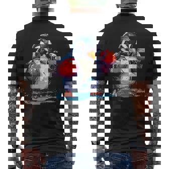 Penguin Party With This Boxing Animal Costume Men's T-shirt Back Print - Monsterry