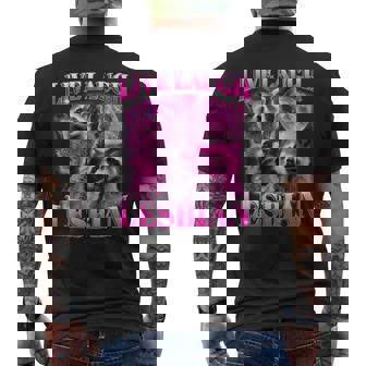 Pink Raccoon Live Laugh Lesbian Lgbtq Pride Month Men's T-shirt Back Print - Thegiftio UK