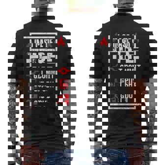 Programmer In Case Of Fire Git Commit Push Out T-shirt da uomo con stampa posteriore - Novitaregali
