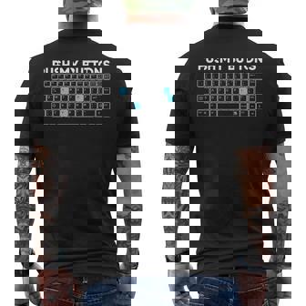 Push My Buttons Nerd Geek Gamer Computer Programmer T-shirt da uomo con stampa posteriore - Novitaregali