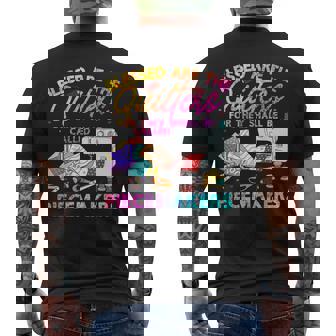 Quilting Knitting Lover Sewing Quilter Quilting Men's T-shirt Back Print | Seseable UK