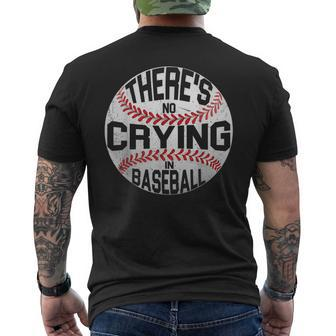 There Is No Crying In Baseball Cute Sports Ball Lover Men's T-shirt Back Print - Monsterry UK