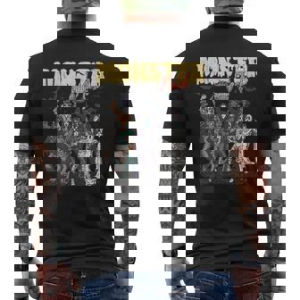 Retro Frankenstein Monster Mash Horror Movies Lovers Men's T-shirt Back Print - Thegiftio