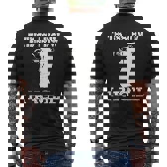 This Is How I Roll Toilet Paper Roll Joke Men's T-shirt Back Print - Monsterry