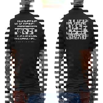 Sayings In My Defense I Was Left Unsupervised Men's T-shirt Back Print - Thegiftio UK