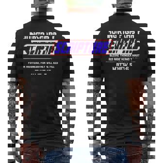 Scripture Bible Verse Famous Scriptures Quote Men's T-shirt Back Print - Thegiftio UK