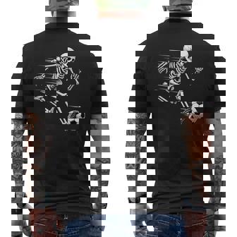 Skeleton Soccer Halloween Costume Soccer Player Men's T-shirt Back Print - Thegiftio