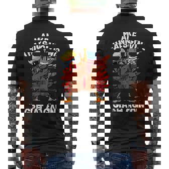 Trump Turkey Make Thanksgiving Great Again Trump 2024 Men's T-shirt Back Print - Thegiftio