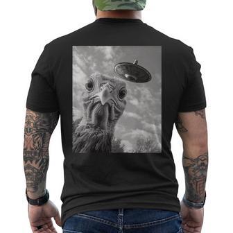Turkey Selfie Ufo Thanksgiving Men's T-shirt Back Print - Thegiftio UK