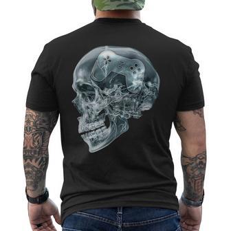 Gambling Skull X-Ray Game Controller For Gamer Gamer T-Shirt mit Rückendruck - Seseable