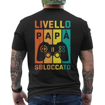 Gaming Livello Papa Sblocatto Regalo Gamer Esta Del Papà T-shirt da uomo con stampa posteriore - Novitaregali