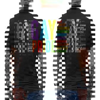 Gay Pride Equality Pride Fearless Freedom Human Rights LGBT Premium Men's Back Print T-Shirt - Monsterry