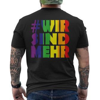 Gegen Rassismus Und Gegen Rechts Wir Sind Mehr T-Shirt mit Rückendruck - Seseable