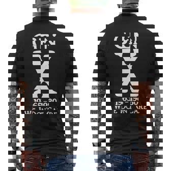 Gen X 1965 1980 We Don't Care Saying Men's T-shirt Back Print - Monsterry